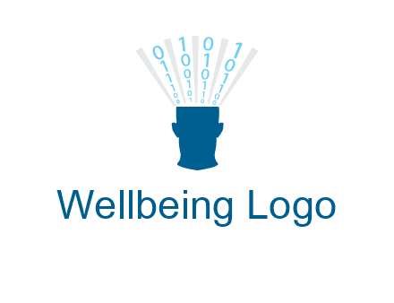 coding going inside brain logo