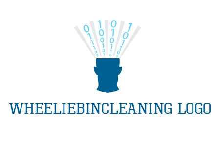 coding going inside brain logo