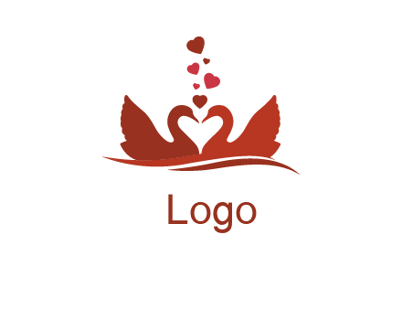swans in love logo