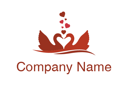 swans in love logo