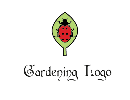 ladybug on leaf logo