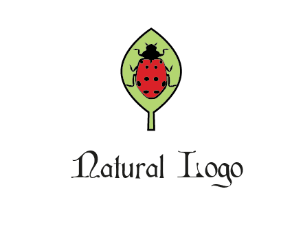 ladybug on leaf logo