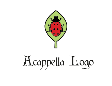 ladybug on leaf logo