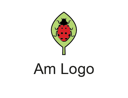 ladybug on leaf logo