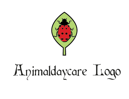 ladybug on leaf logo