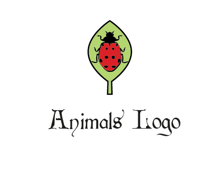 ladybug on leaf logo