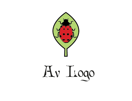 ladybug on leaf logo