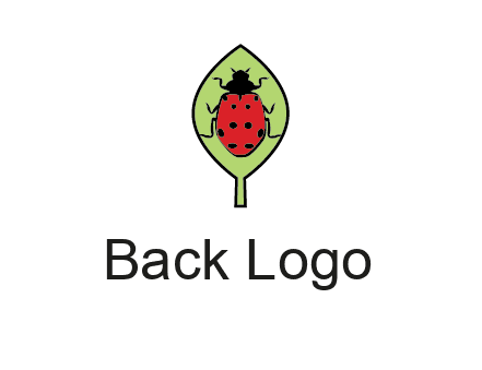 ladybug on leaf logo