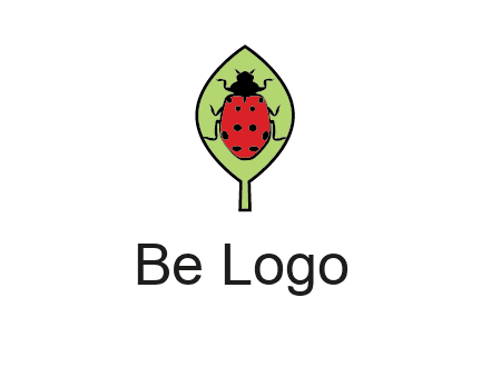 ladybug on leaf logo
