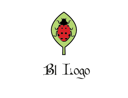 ladybug on leaf logo