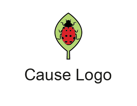 ladybug on leaf logo