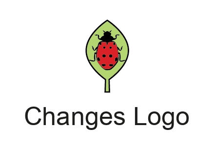 ladybug on leaf logo