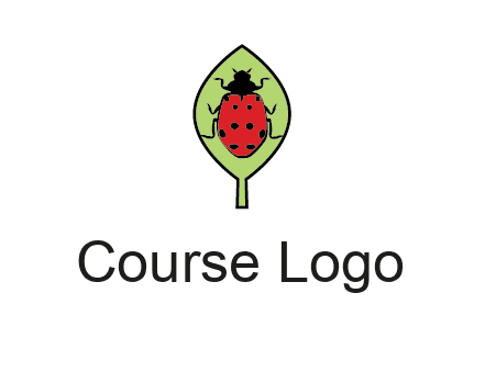 ladybug on leaf logo
