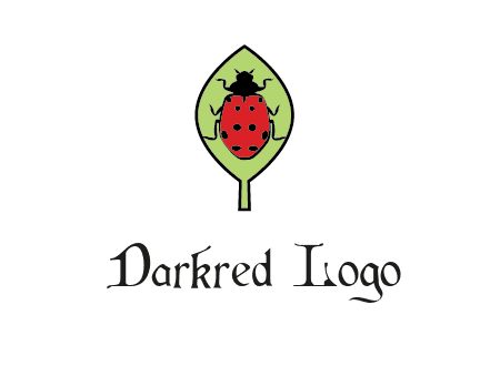 ladybug on leaf logo