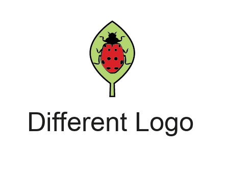 ladybug on leaf logo