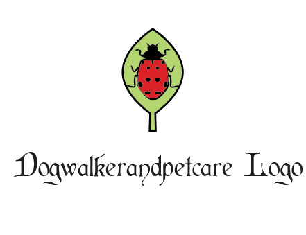 ladybug on leaf logo