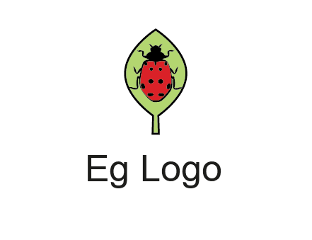 ladybug on leaf logo