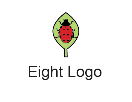 ladybug on leaf logo