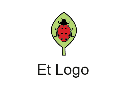 ladybug on leaf logo