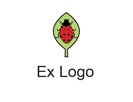 ladybug on leaf logo