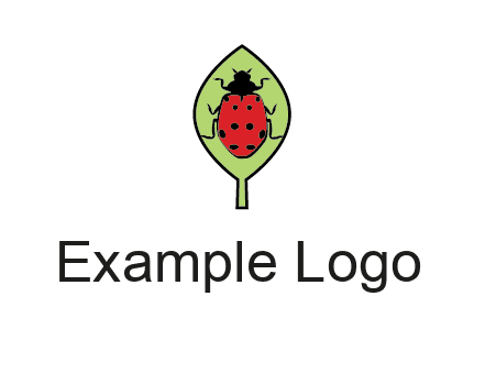 ladybug on leaf logo
