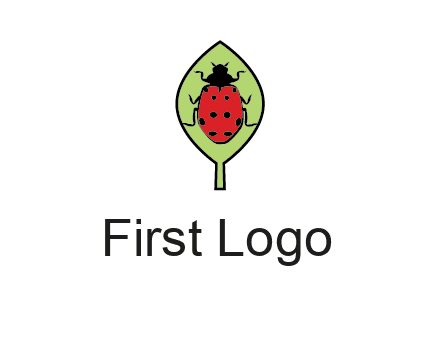 ladybug on leaf logo