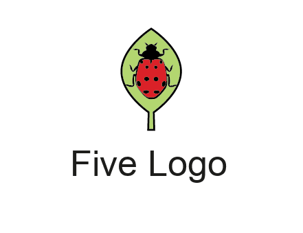 ladybug on leaf logo
