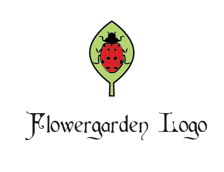 ladybug on leaf logo
