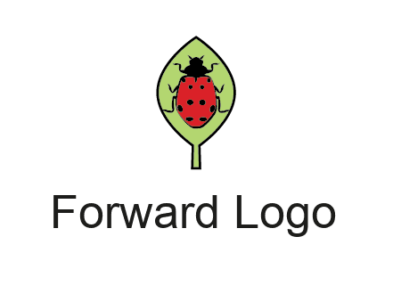 ladybug on leaf logo