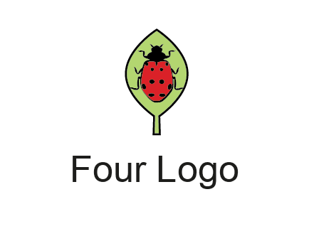 ladybug on leaf logo