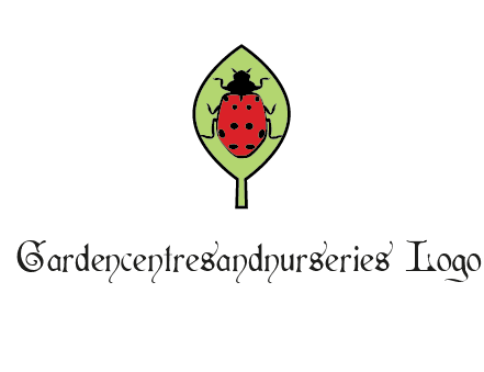 ladybug on leaf logo