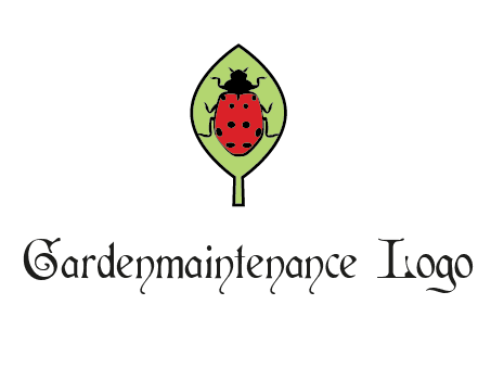 ladybug on leaf logo