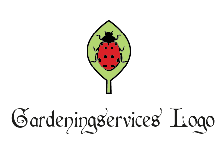 ladybug on leaf logo