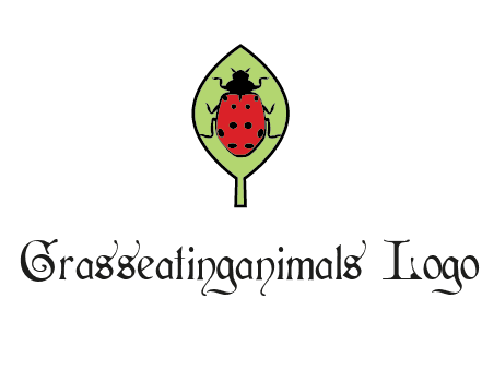 ladybug on leaf logo