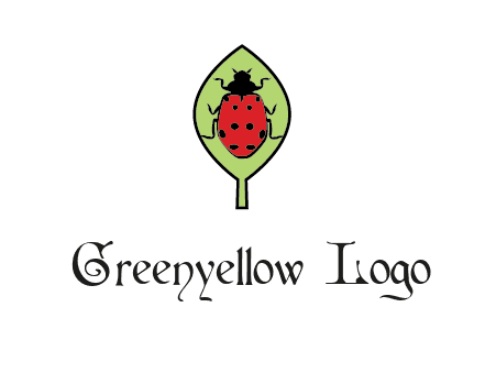 ladybug on leaf logo