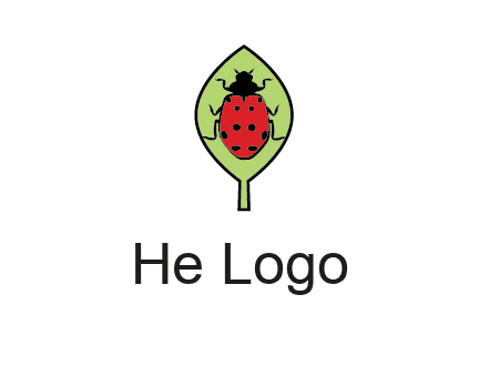 ladybug on leaf logo