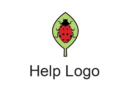 ladybug on leaf logo