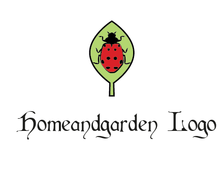 ladybug on leaf logo