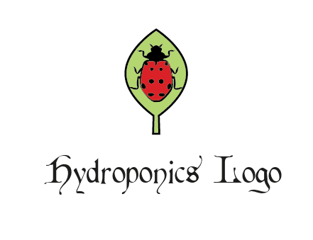 ladybug on leaf logo