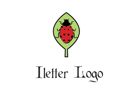 ladybug on leaf logo