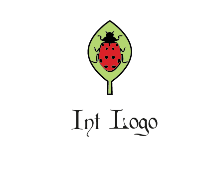 ladybug on leaf logo