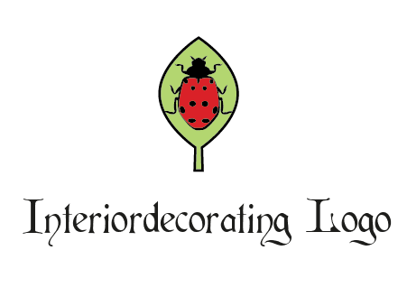 ladybug on leaf logo