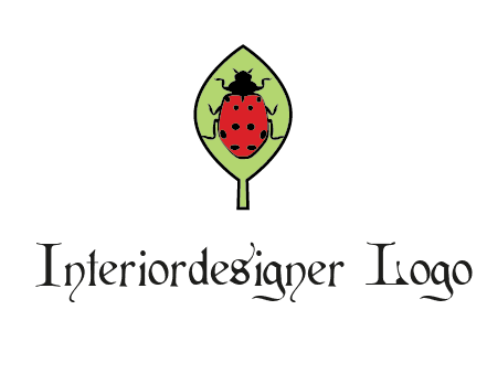 ladybug on leaf logo