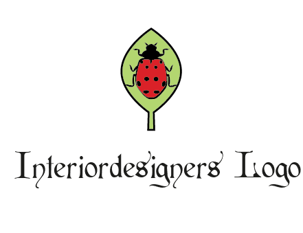 ladybug on leaf logo