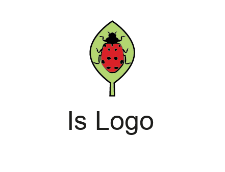 ladybug on leaf logo