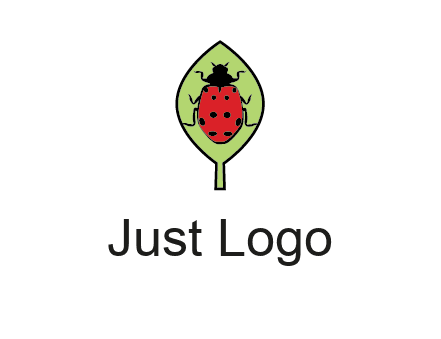 ladybug on leaf logo