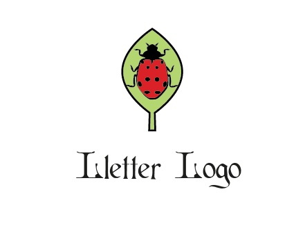 ladybug on leaf logo