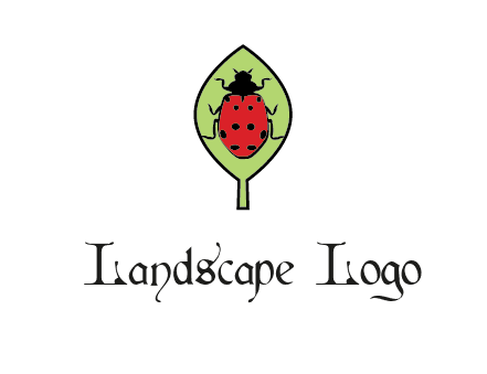 ladybug on leaf logo