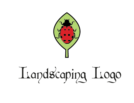 ladybug on leaf logo