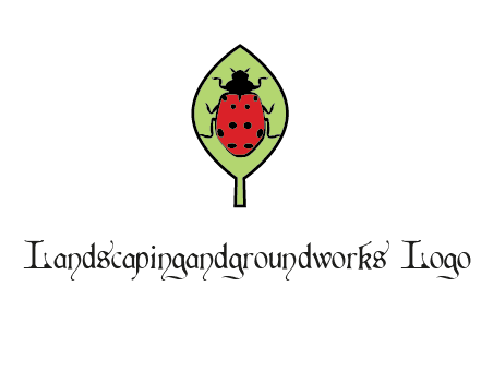 ladybug on leaf logo